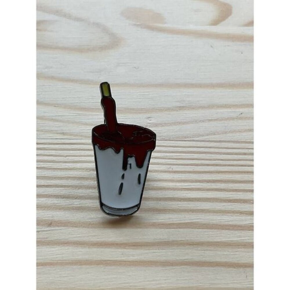 Bloody Halloween Vampire Smoothie Malt Pin